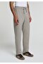Regular Fit Mid Waist Straight Leg Men's Beige Trousers - 4