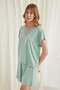 Short Sleeve Lace V-Neck Viscose Shorts Set - Ssssss7511-1647 - 5