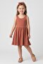 Kids Girl 2 Pieces Textured Sleeveless With Headband Set, Brown