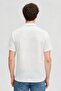 Men Regular Fit Textured Short Sleeve Casual Shirt, Off White - 3