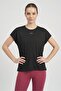 Women Sportswear Fit Short Sleeve Training T-Shirt, Black