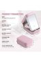 Makeup Mirror, Storage Box, Travel Makeup Mirror Case, Makeup Mirror with Light, Dustproof Jewelry Box, For storing makeup brushes, makeup tools - 3