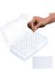Seed Storage Box - Organizer Container - Seed Sorting - 60/24 Compartments - 64 Stickers - Transparent - 2