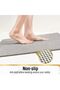 Non-slip shower mat, 60x40cm non-slip bathroom mat, with drain holes, quick-drying, gray. - 2