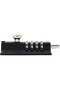 Door lock bolt - 120mm - Black - Sturdy and durable - Comes with combination lock and mounting accessories - 3