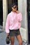 Women's Pink Scallop Embroidered Blouse Jacket - 2