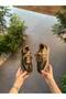 Khaki Floter Leather Women's Casual Sports Shoes - 2
