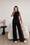 Linen Tied Asymmetrical Cut Vest and Trousers Set - 5