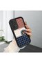 Samsung Galaxy A73 Compatible Cute Bear Protective Case, Mix of Plaid and Lines, Impact Blocking
