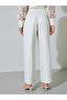 Off White Floral Print Straight Fit Pants - 4