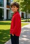 2-Pack Premium School Polo Collar 100% Cotton Boys' School T-Shirt Long Sleeve 8-16 Years |   Children's School Uniform Polo Collar Basic T-Shirt Unisex Long Sleeve Soft Textured Breathable Fabric - 6