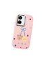 Poco C65 Compatible Case Camera Protector Pink Silicone Couple Phone Case with Bear Pattern - 3