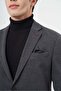 سترة محبوكة باللون الأزرق الداكن بياقة أحادية 6 Drop Slim Fit 1002245152 - 4