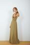 Women's Green Slit Halter Neck Backless Tie Detailed Maxi Dress Nbmy4133 - 5