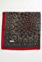 Women's Red Authentic Tile Patterned Stitched Writing Cotton Cheesecloth Scarf - 2