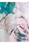 Rose Painted Patterned Shawl - Powder - 3