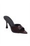 Women's Patent Leather Pointed Toe Heeled Evening Dress Slippers Stylish Evening Shoes