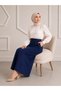 Women's Black High Waist Button Detailed Pocketed Scuba Crepe Lycra Pencil Skirt (Promotional Price) - 4