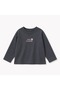 Girl's Long Sleeve T-Shirt with Floral Embroidery on the Back