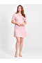 Women's Plus Size V-Neck Buttoned Nightgown(Dress) Short Sleeve 90% Cotton 10% Lycra