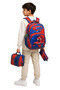 3-Piece Set Waterproof Fabric School Bag Lightweight School Backpack Character Luxury Blue Knitted Bag