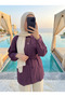 Women's Crinkle Fabric Belted Hijab Shirt - 2