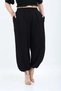 Women's Black Lycra Viscose Fabric Stylish Polka Dot Shalwar Trousers - 2