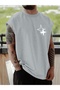 Star Printed Men's Regular Fit Crew Neck Sports Sleeveless T-Shirt