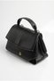Asymmetrical Covered Strap Hand and Shoulder Bag Black Arm190 - 2