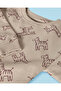 Infant Boys Beige Zebra Crew Neck Sweatshirt - 2
