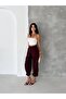 Women's Woven Pleated Balloon Pants - 3