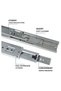 Heavy Duty Ball Bearing Drawer Slides, Steel Cabinet Rails, Full Extension (20 Inch) - 5