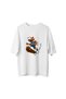 Women's Oversize T-Shirt Skateboarding Wolf Print Short Sleeve Round Neck Relaxed Fit Casual Modern - 2