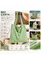 Mint Green 100% Cotton Tote Bag – Suitable for Daily Use, Beach, and City Use