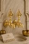 3-Piece Luxury Hammam Set 2 Pieces Gold Patterned Ottoman Faucet with Hidden Aerator + Gold Hammam Bowl Brass Kurna Faucet Set - 2