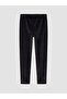 Black Velvet Girls' Leggings with Elastic Waist - 3