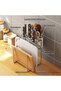 Silver Cutting Board Rack for Kitchen Storage - 4