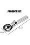 Ice cream scoop set (2 pieces), stainless steel, non-slip handle, silver. - 2