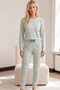 Green Patterned Cotton Lycra Knitted Pajama Set26241182 - 2