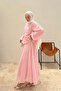Pompom Lace Detailed Skirted Double Set - Pink - 4
