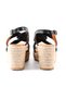 Genuine Leather Black Wedge Heeled Women's Shoes - Z707 - 5