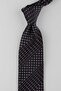 Navy Blue Small Pattern Italian Silk Pleated Tie Est217 - 3