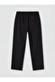Xside Black Loose Fit Linen Look Men's Trousers - 6