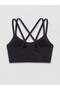 Black Underwire-Free Non-Padded Sports Bra - 2