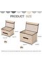 3pcs Blue Linen Foldable Storage Bins with Lids Kit, Large Collapsible Fabric Stroage Box, St - 2