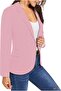 Women's Long Sleeve Formal Notch Lapel Button Down Blazer Pockets Jacket - 6