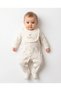 100% Organic Cotton, Unisex Booties, Romper and Scarf Set, Lamb Patterned Newborn Baby Romper - 2
