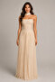 Drapeli Strapless Long Chiffon Evening Dress - 4