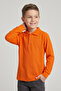 Children's Orange 2-Piece Polo Collar Short Sleeve and Long Sleeve School T-Shirt - 3