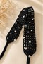 Black Sequin Knitted Hairband Adjustable Bohemian Bandana Women's Hair Accessory - 2
